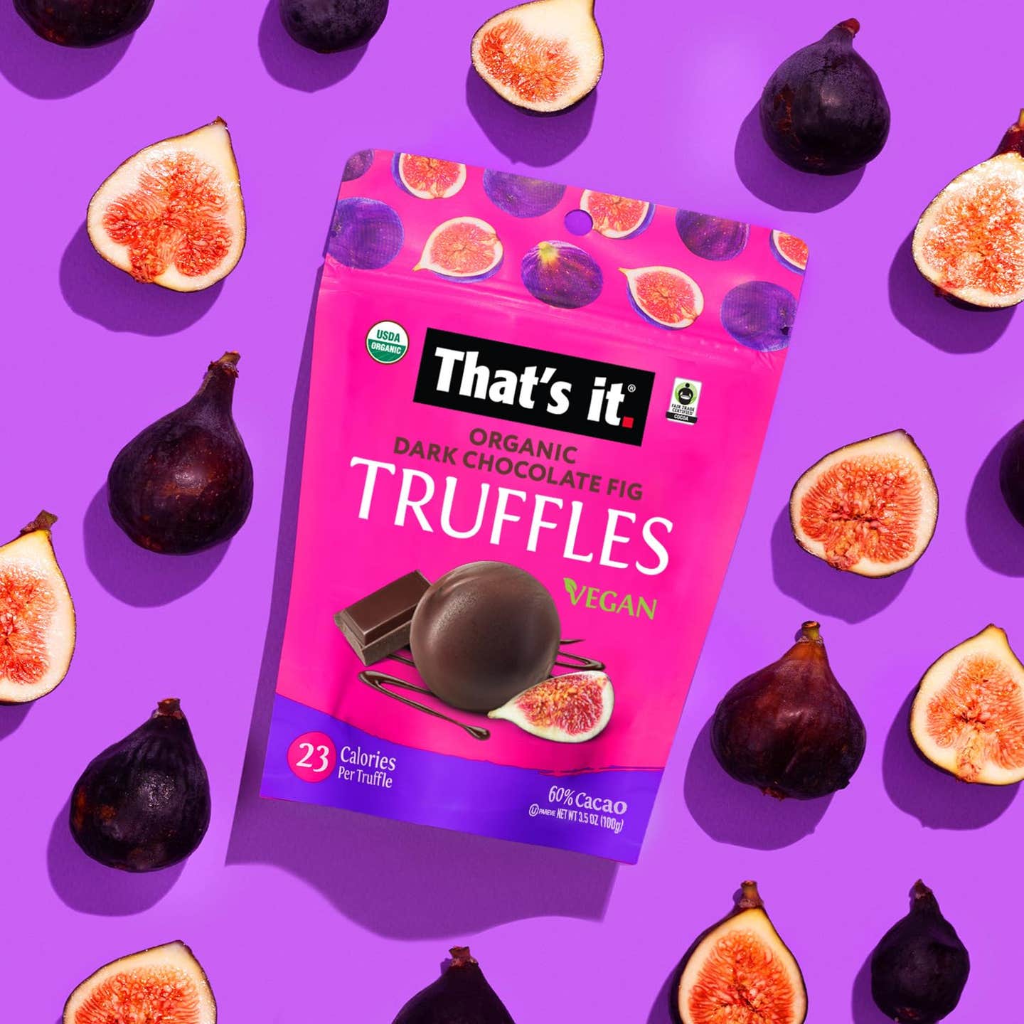 That's It Organic Dark Chocolate Fig Vegan Truffles